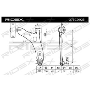 Control Trailing Arm - RIDEX 273C0023
