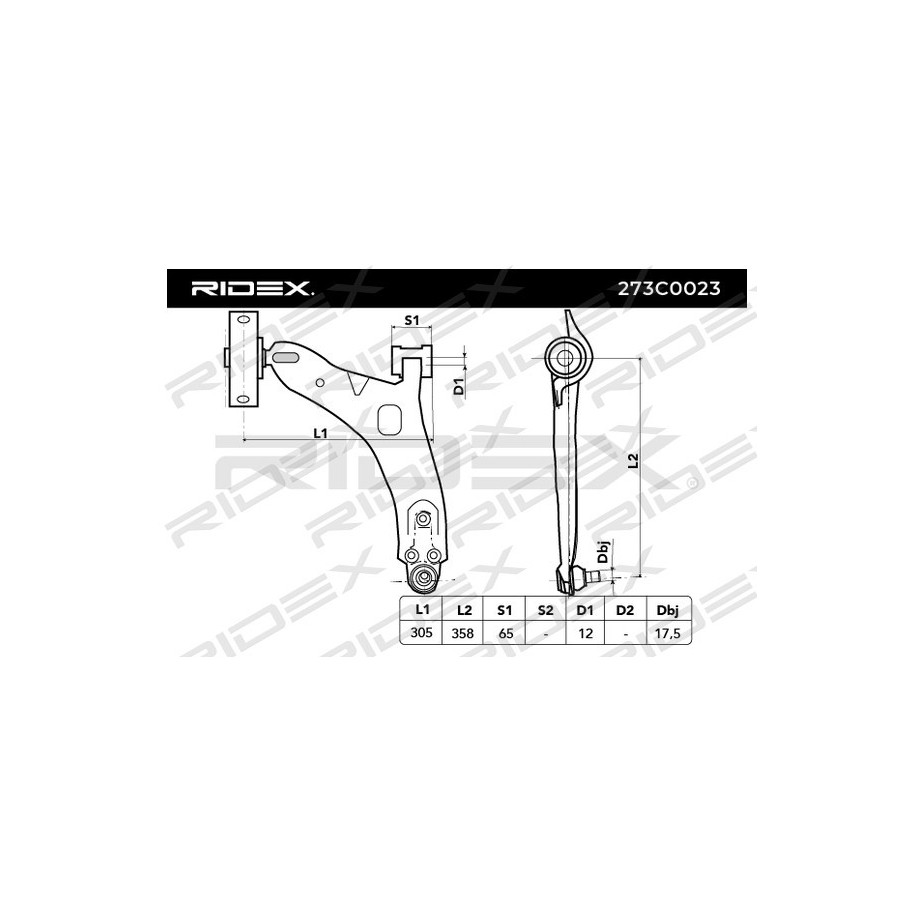 Control Trailing Arm - RIDEX 273C0023