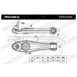 Control Trailing Arm - RIDEX 273C0463