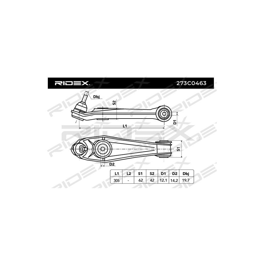 Control Trailing Arm - RIDEX 273C0463