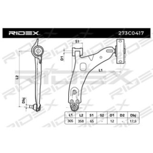 Control Trailing Arm - RIDEX 273C0417