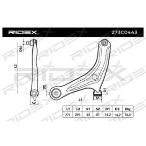 Control Trailing Arm - RIDEX 273C0443
