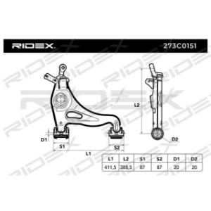Control Trailing Arm - RIDEX 273C0151