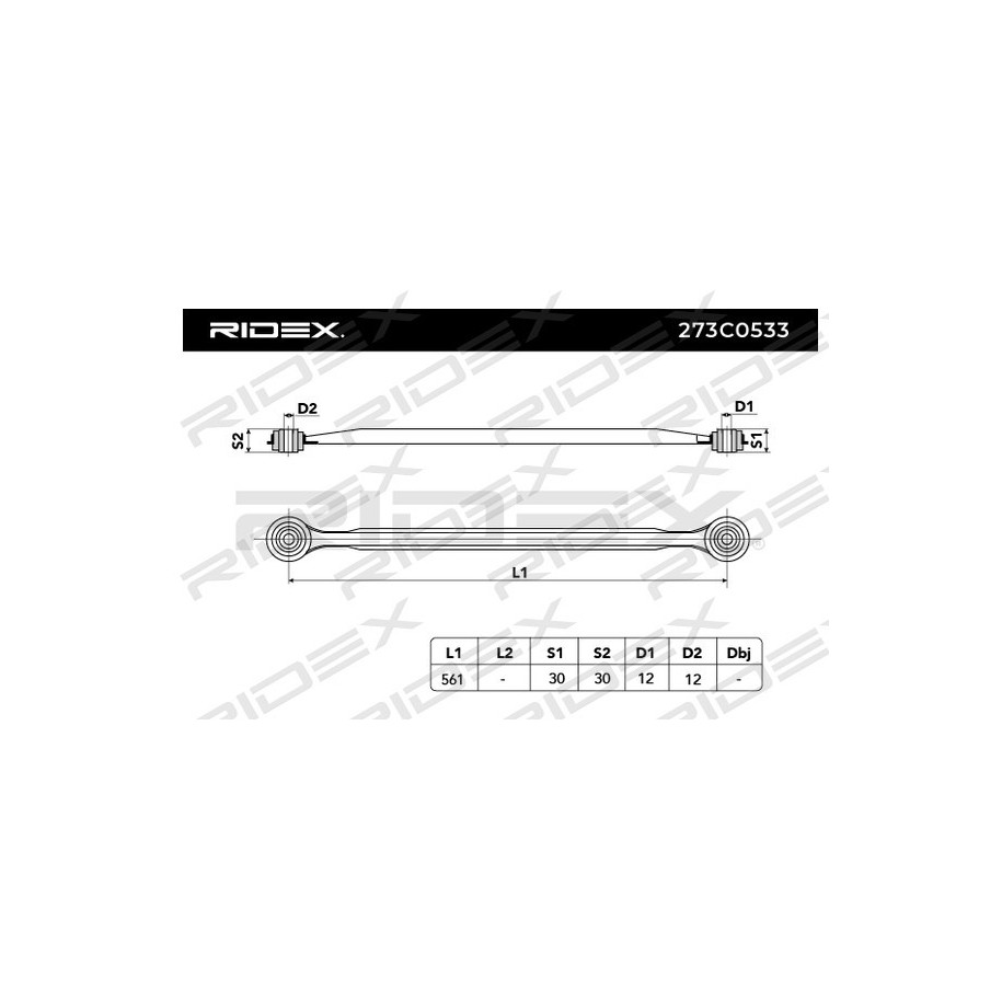 Control Trailing Arm - RIDEX 273C0533