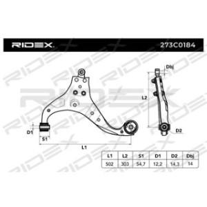 Control Trailing Arm - RIDEX 273C0184