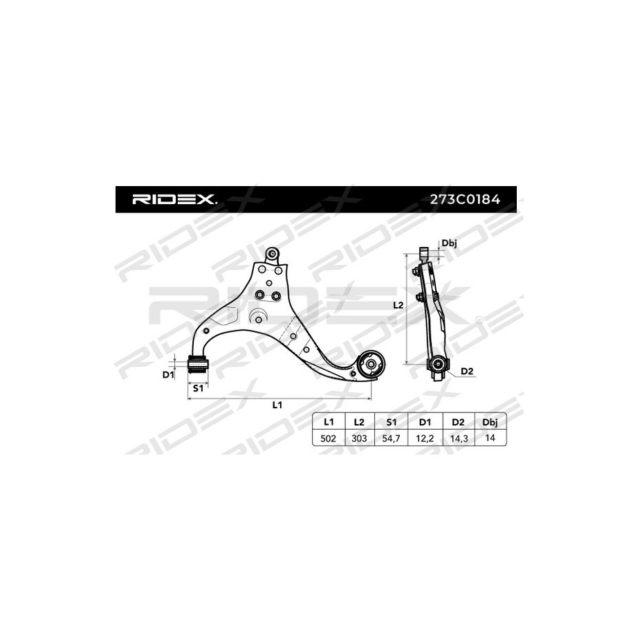 Control Trailing Arm - RIDEX 273C0184