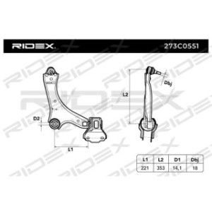 Control Trailing Arm - RIDEX 273C0551