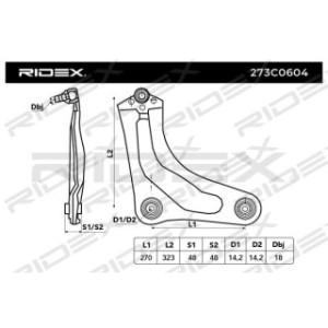 Control Trailing Arm - RIDEX 273C0604