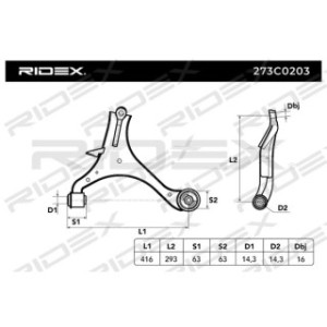 Control Trailing Arm - RIDEX 273C0203