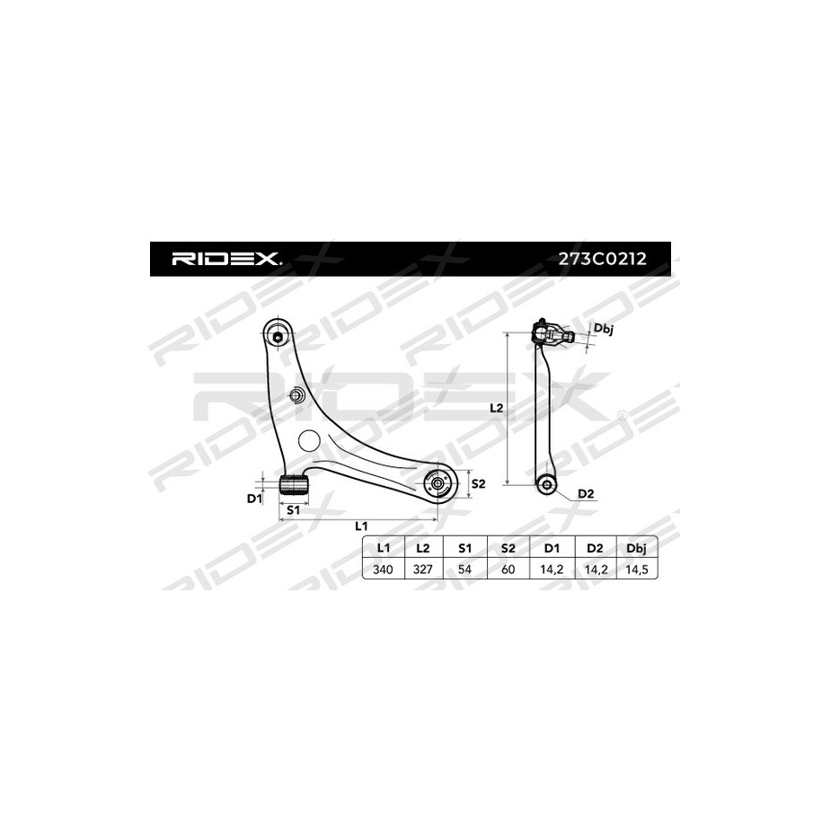 Control Trailing Arm - RIDEX 273C0212