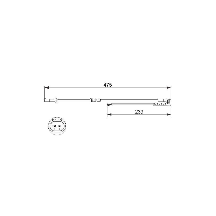 Brake Pad Sensor BOSCH 1987473624 for BMW MINI OE 34351543830
