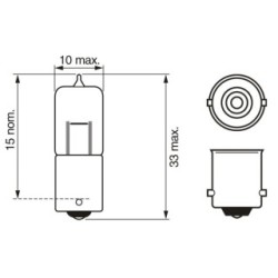 Reading Light Bulb BOSCH 1987302231 for AUDI FORD