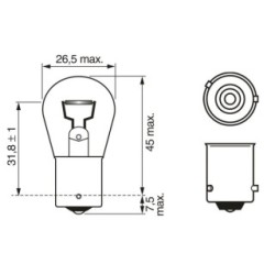 Direction Indicator Bulb BOSCH 1987301018 for ABARTH ALFA ROMEO &more..