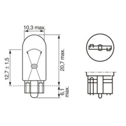 Direction Indicator Bulb BOSCH 1987301026 for ABARTH ALFA ROMEO &more..