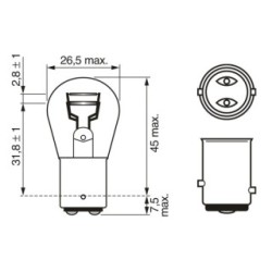 Direction Indicator Bulb BOSCH 1987301055 for ABARTH ALFA ROMEO &more..