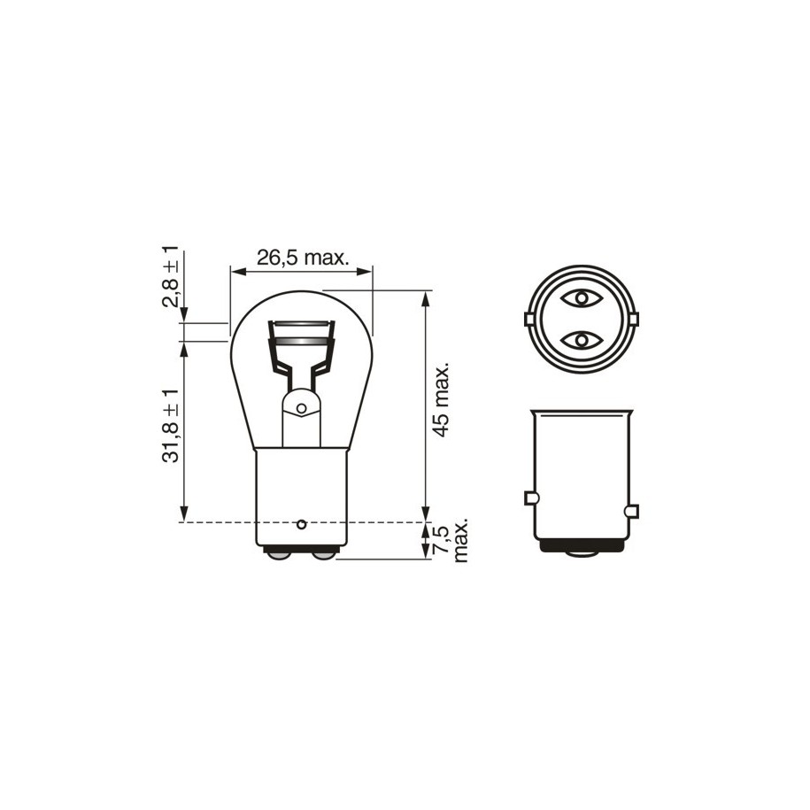 Direction Indicator Bulb BOSCH 1987301055 for ABARTH ALFA ROMEO &more..