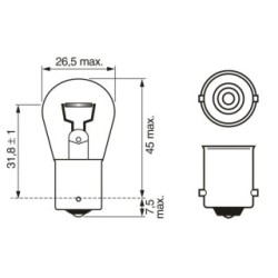 Direction Indicator Bulb BOSCH 1987301050 for ABARTH ALFA ROMEO &more..