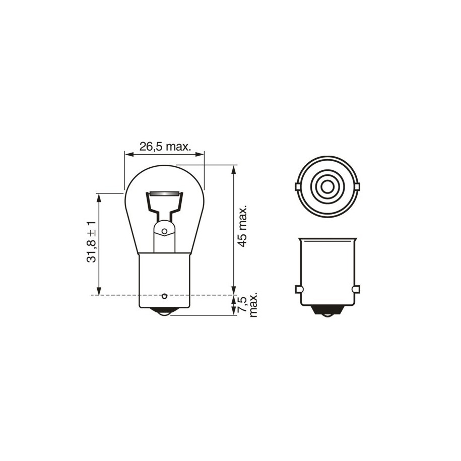 Direction Indicator Bulb BOSCH 1987301050 for ABARTH ALFA ROMEO &more..