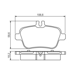 Brake Pad Set BOSCH 0986495348 for INFINITI MERCEDES OE A0064202320