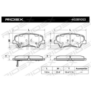 Brake Pad Set - RIDEX 402B1053