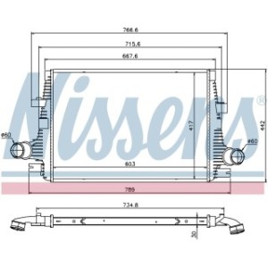 Charge Air Cooling Heat Exchanger - Nissens 96644