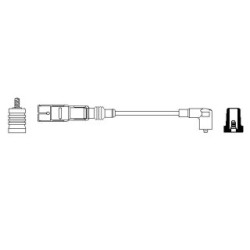 Ignition Cable BOSCH 0356912945 for AUDI VW