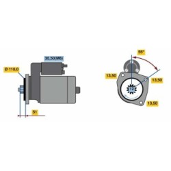 Starter Motor BOSCH 0001241119 OE 1604246
