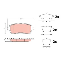 Buy Brake Pad Set TRW GDB2404 for FORD FIESTA 1550219
