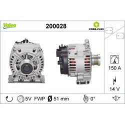 Alternator VALEO 200028 for MERCEDES A-CLASS B-CLASS C-CLASS