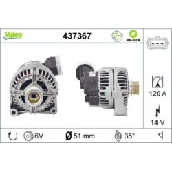Buy Alternator VALEO 437367 for BMW 1432979