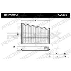 Air Filter - RIDEX 8A0645