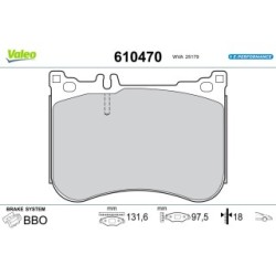 Brake Pad Set VALEO 610470 for MERCEDES CLS E-CLASS S-CLASS