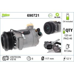 Buy AC Compressor VALEO 690721 for FORD 1766288