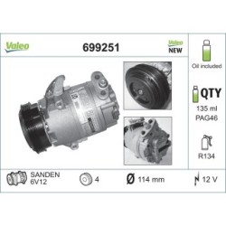 Buy AC Compressor VALEO 699251 for VAUXHALL 1854088