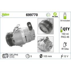 Buy AC Compressor VALEO 699770 for VAUXHALL 13205197