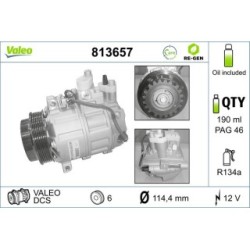 Buy AC Compressor VALEO 813657 for MERCEDES 0002305111