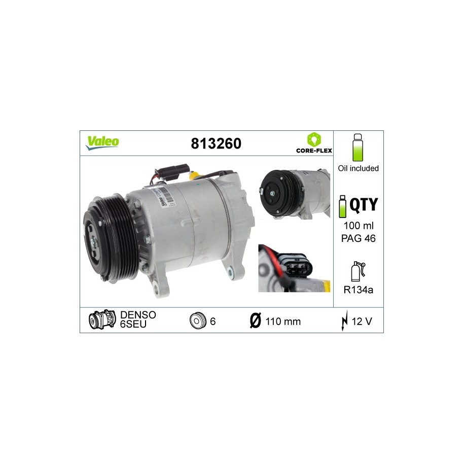 Buy AC Compressor VALEO 813260 for BMW MINI 5A3F1D2