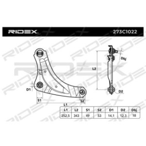 Control Trailing Arm - RIDEX 273C1022