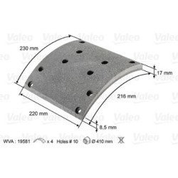 Buy Drum Brake Lining Kit VALEO 219800 81.50221.0669