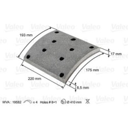 Buy Drum Brake Lining Kit VALEO 219800 81.50221.0669