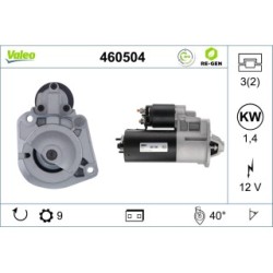 Starter Motor VALEO 460504 for PEUGEOT RENAULT  VOLVO 7700102000