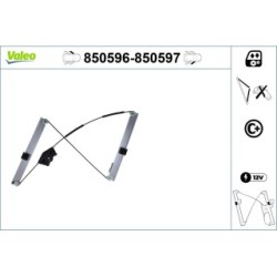 Window Regulator VALEO 850596 for AUDI, SEAT A4, EXEO OE 8E0837461B