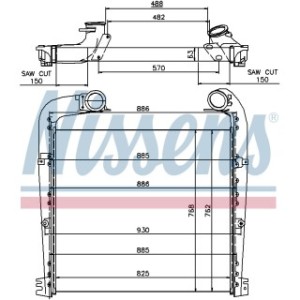 Charge Air Cooling Heat Exchanger - Nissens 97029