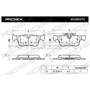 Brake Pad Set - RIDEX 402B1072