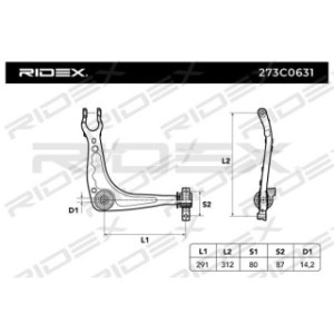 Control Trailing Arm - RIDEX 273C0631
