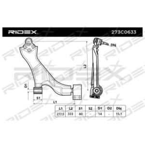 Control Trailing Arm - RIDEX 273C0633