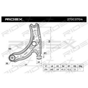 Control Trailing Arm - RIDEX 273C0704