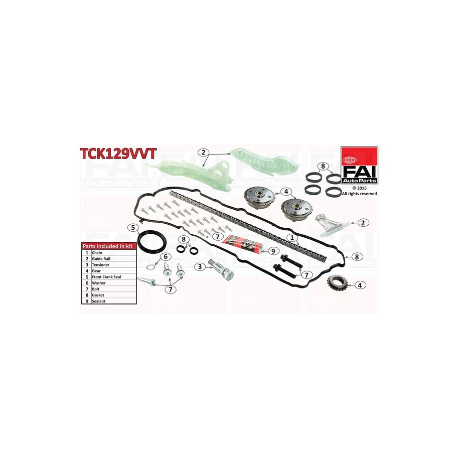Timing Chain Kit FAI TCK129VVT for CITROEN DS DS (CAPSA) MINI