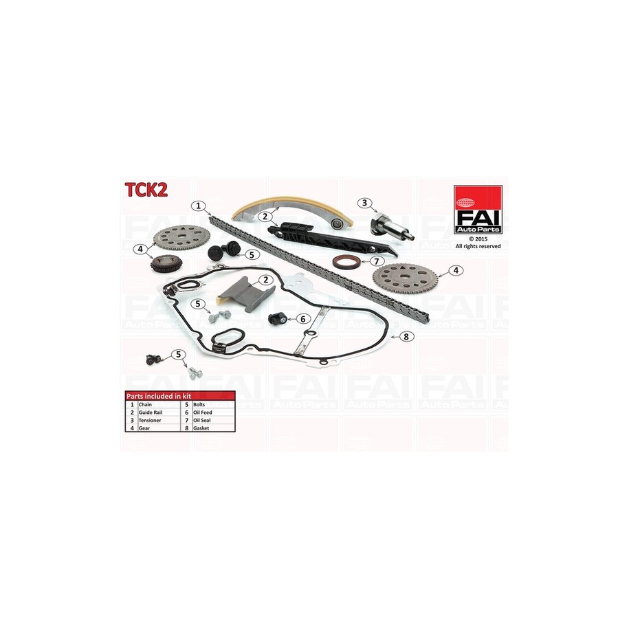 Timing Chain Kit FAI TCK2 for VAUXHALL OE 24461834