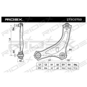 Control Trailing Arm - RIDEX 273C0750